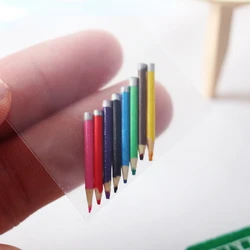 8pcs Dollhouse Mini Colored Pencils Paint Simulation Miniature Creative School Study Scene Doll Accessories Home Decor Crafts