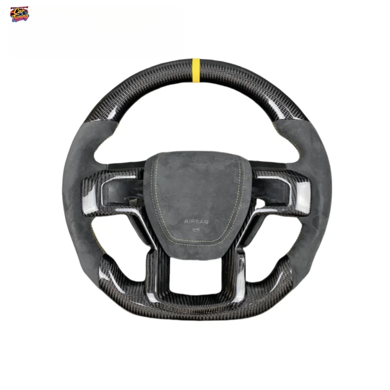 for Trailblazer Rangers Raptors Mount Everest RACING Leather Carbon Fiber for Steering Wheel
