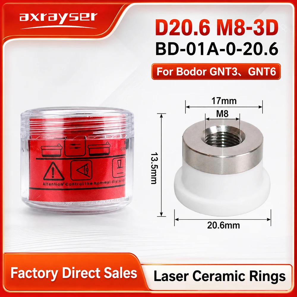 Bodor Laser Ceramic Rings D20.6 M8-3D BD-01A-0-20.6 Nozzle Holder Parts For Bodor GNT3 GNT6 Laser Cutting Machine