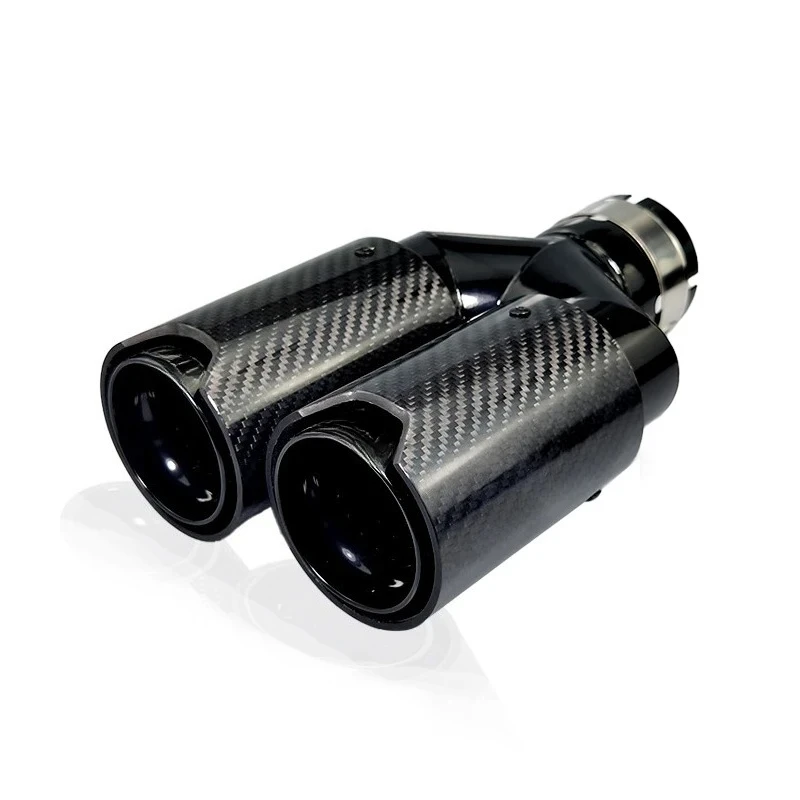 M Performance Exhaust Tips Dual 80mm Outlet Muffler Pipe Carbon Fiber Fit For Bmw Car Modify Black Tail Pipes