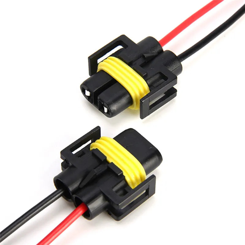 2PCS H11 H8 H9 Wiring Harness female Socket Wire Connector Plug Extension Pigtail