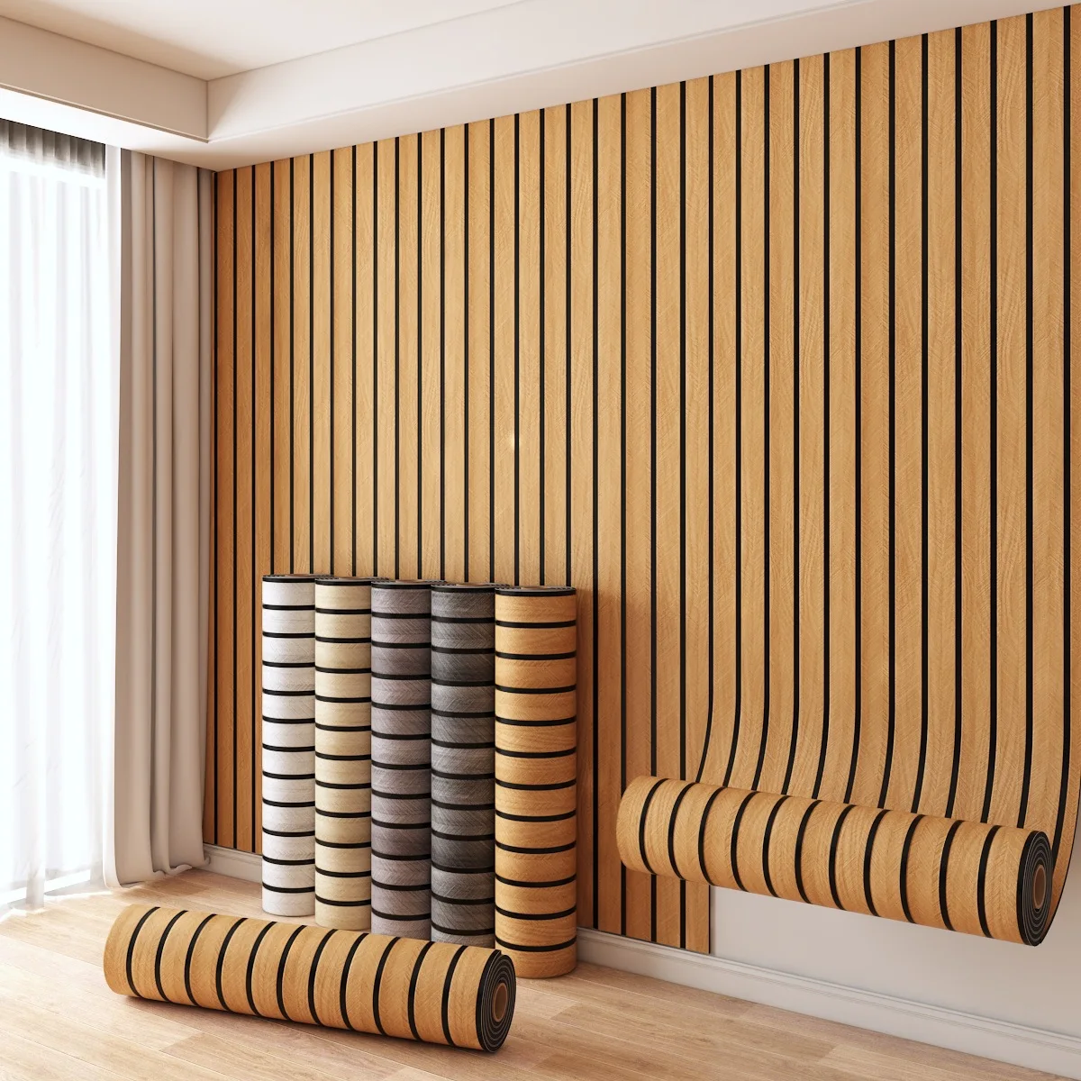 40cm 3D Grille Self-adhesive Wallpaper TV Background Wall Decoration Wallboard Waterproof Thicken Wall Sticker Home Decor