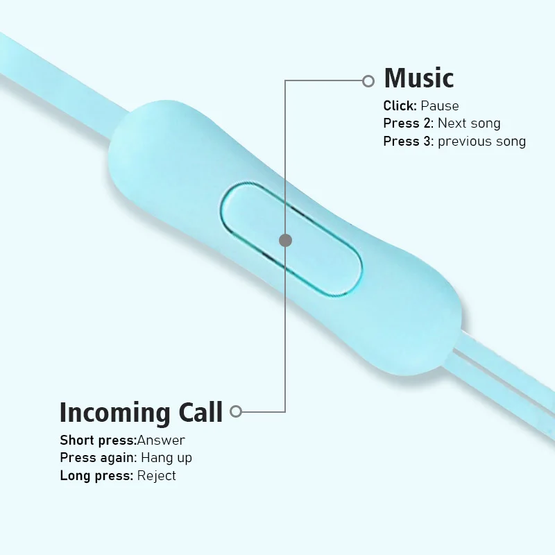 범용 3.5mm 스테레오 인이어 헤드폰, 스포츠 음악 이어버드, 핸즈프리 유선 헤드셋 이어폰, 마이크 포함, 샤오미 화웨이 삼성용