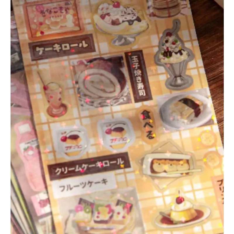 Książka z naklejkami w stylu retro z japońskimi krajobrazami, brokatowe naklejki dla dzieci, zabawka, rękodzieło, papierowe materiały, klasyczne zabawki, naklejki, 30 arkuszy