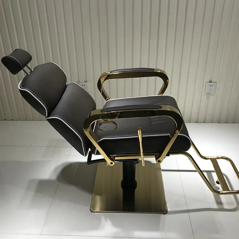 Premium Luxury Barber Chair Beauty Glamour Aesthetic Modern Hairdresser Chair Personalized Salon Kapperstoel Hair Furniture 2
