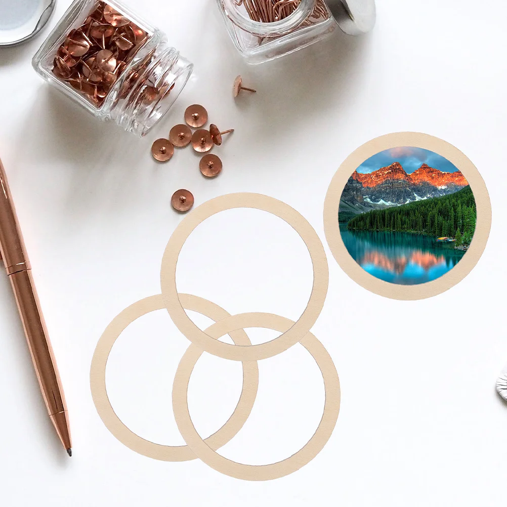 

100Pcs Wood Hoops for DIY Crafts Sturdy Wood Rings for Dream Catcher Macrame Wreath Making Floral Hoop Supplies