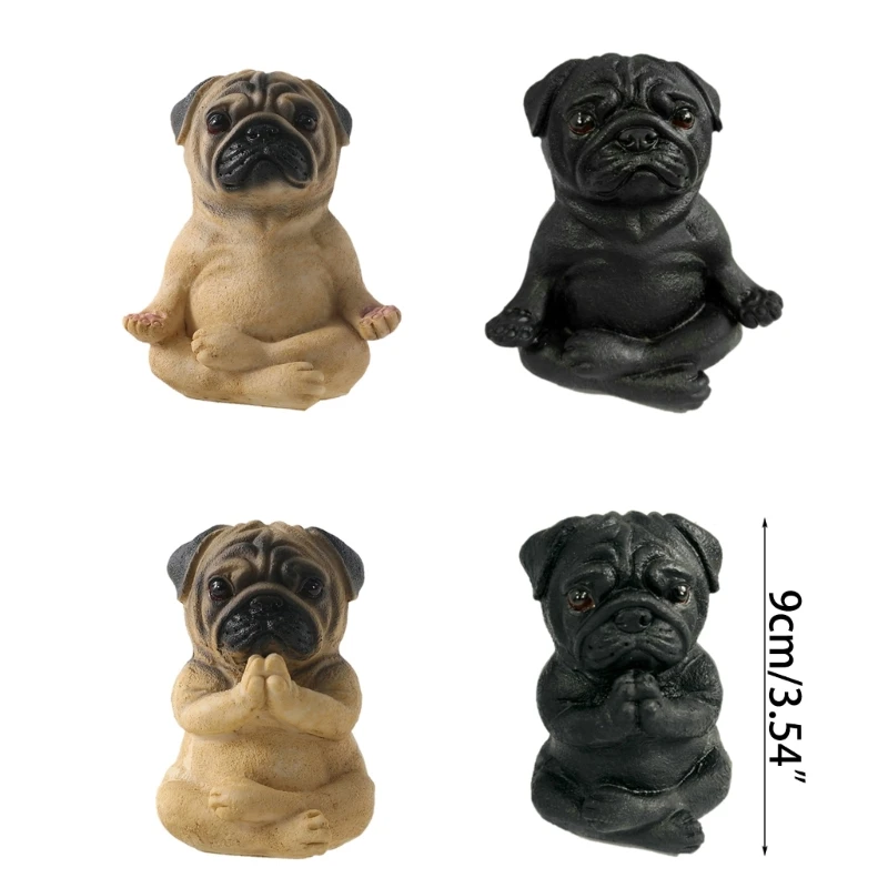 Exquisite Yoga Dog Resin Ornament Bring Serenities to Your Home Decor Children Girl Boys Bedroom Dormitory DropShipping