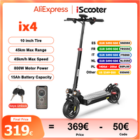 iScooter iX4 Electric Scooter 800W 15Ah Powerful Electric Kick Scooter Anti-skid Off-road Tire  45km Range eScooter 45km/h Speed