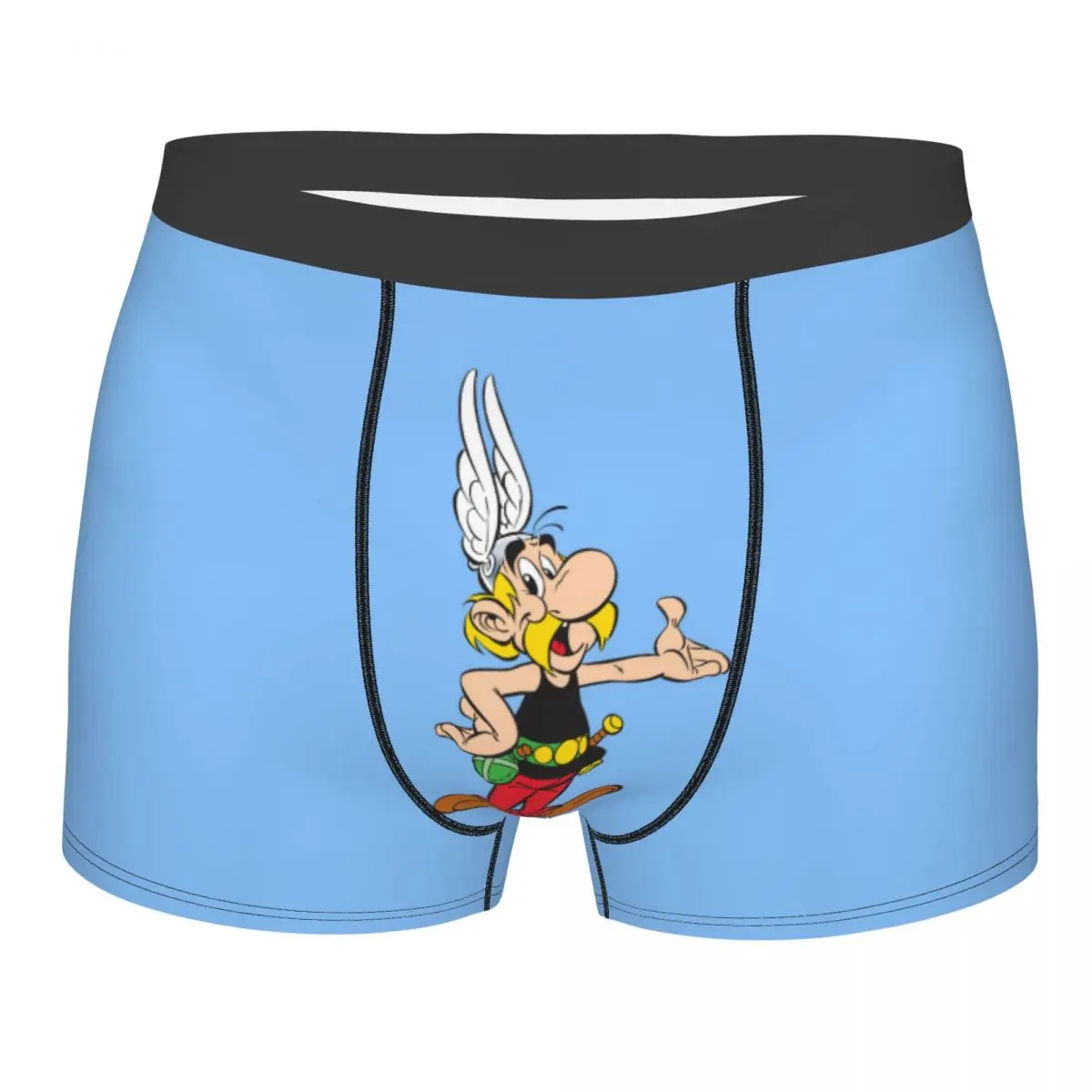 Custom Fashion Asterixs And Obelixs Adventure Comic Boxers Shorts Panties Male Underpants Breathable Briefs Underwear