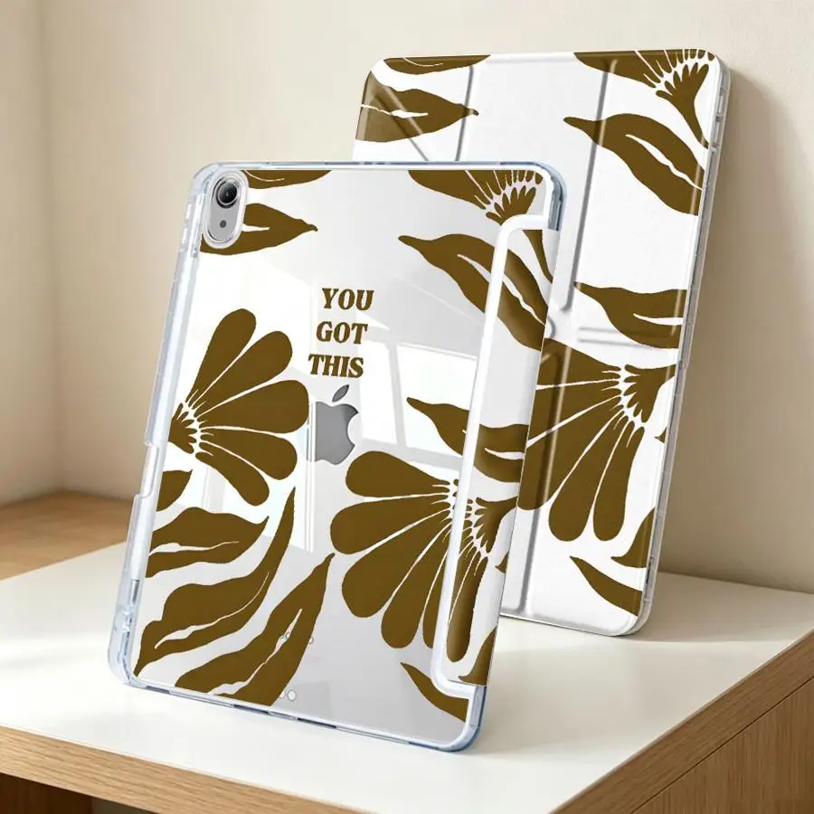 Cartoon Flower Letters Tablet Case For Samsung Galaxy Tab A11 S8 A9 Plus S9 Plus S7 FE A8 S10 Lite With Pen Slot Cover