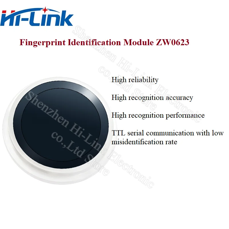 Hi-Link Fingerprint Identification Module ZW0623 High-Resolution Capacitive Touch Fingerprint Door Lock Collection Sensor