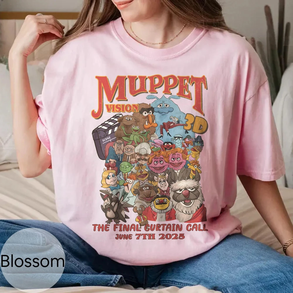 ريترو Muppet Show Final Curtain Call 1991 - 2025 قميص ديزني Muppet Vision تي شيرت، قميص والت ديزني قميص رحلة ديزني للفتيات
