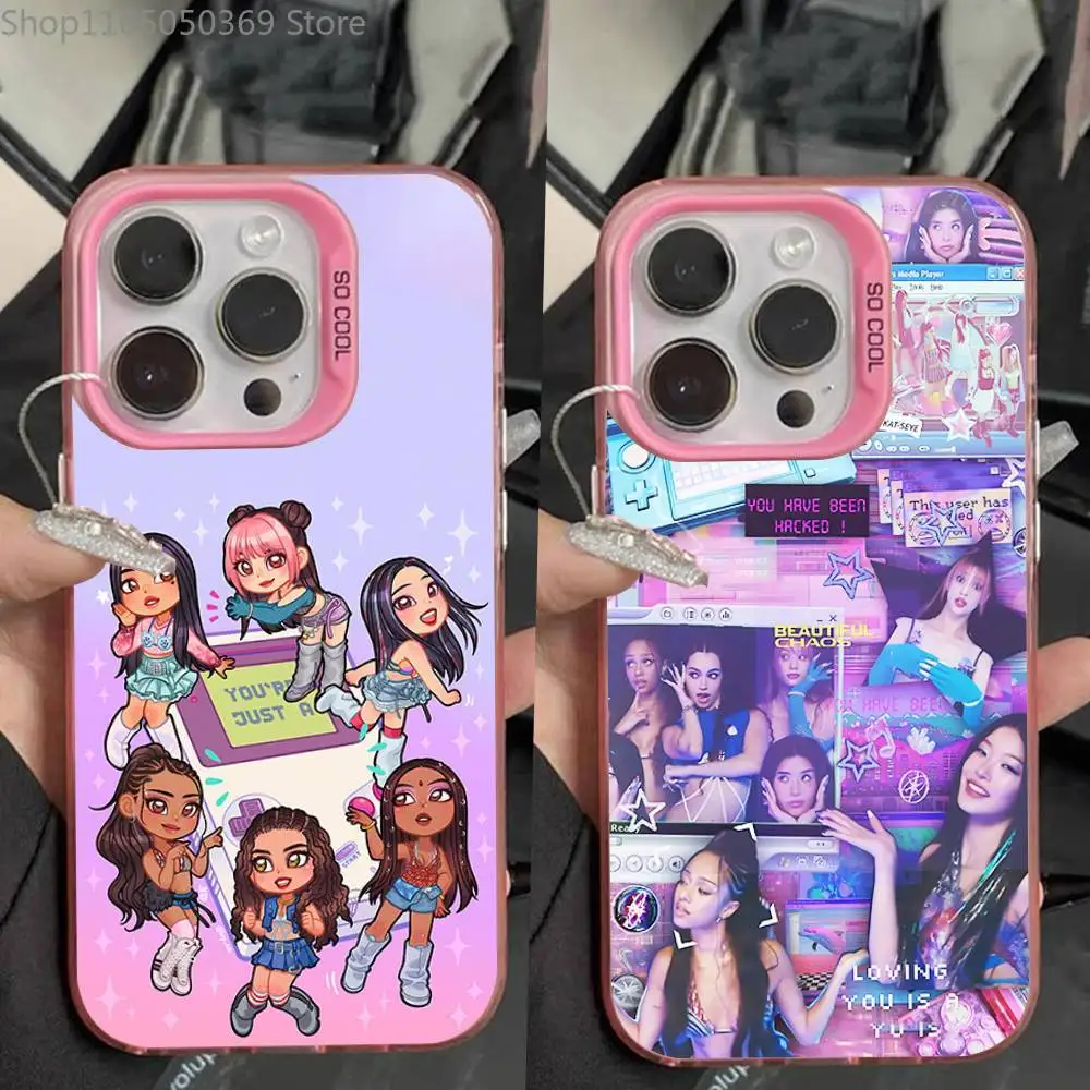 

K-KATSEYES Music Group Phone Case For iPhone 16,15,14,13,12,11,Pro,Max,Plus,Mini,XS,SE Anti Fall Pink Matte Hard Bumper