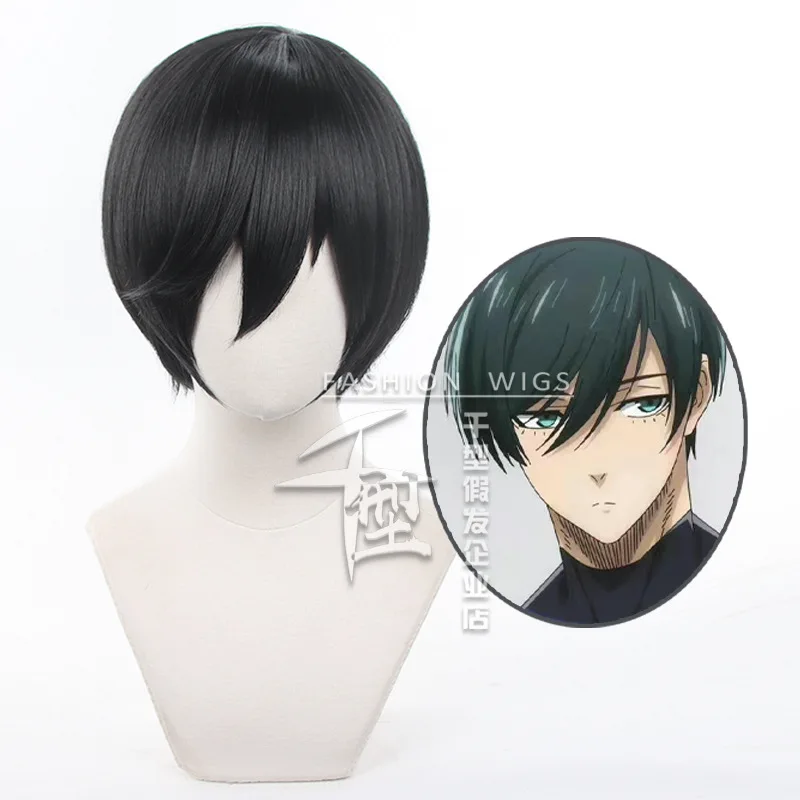 

Anime Rin Itoshi Cosplay Costume Wig Black Short Hair No.1 Rin-chan No.10 Football Player Sae Itoshi Brother Accessory