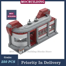 MOC Space Movie Diner Model Building Block Assembly Counter Food Scene Architecture Collection Series Toy Gifts