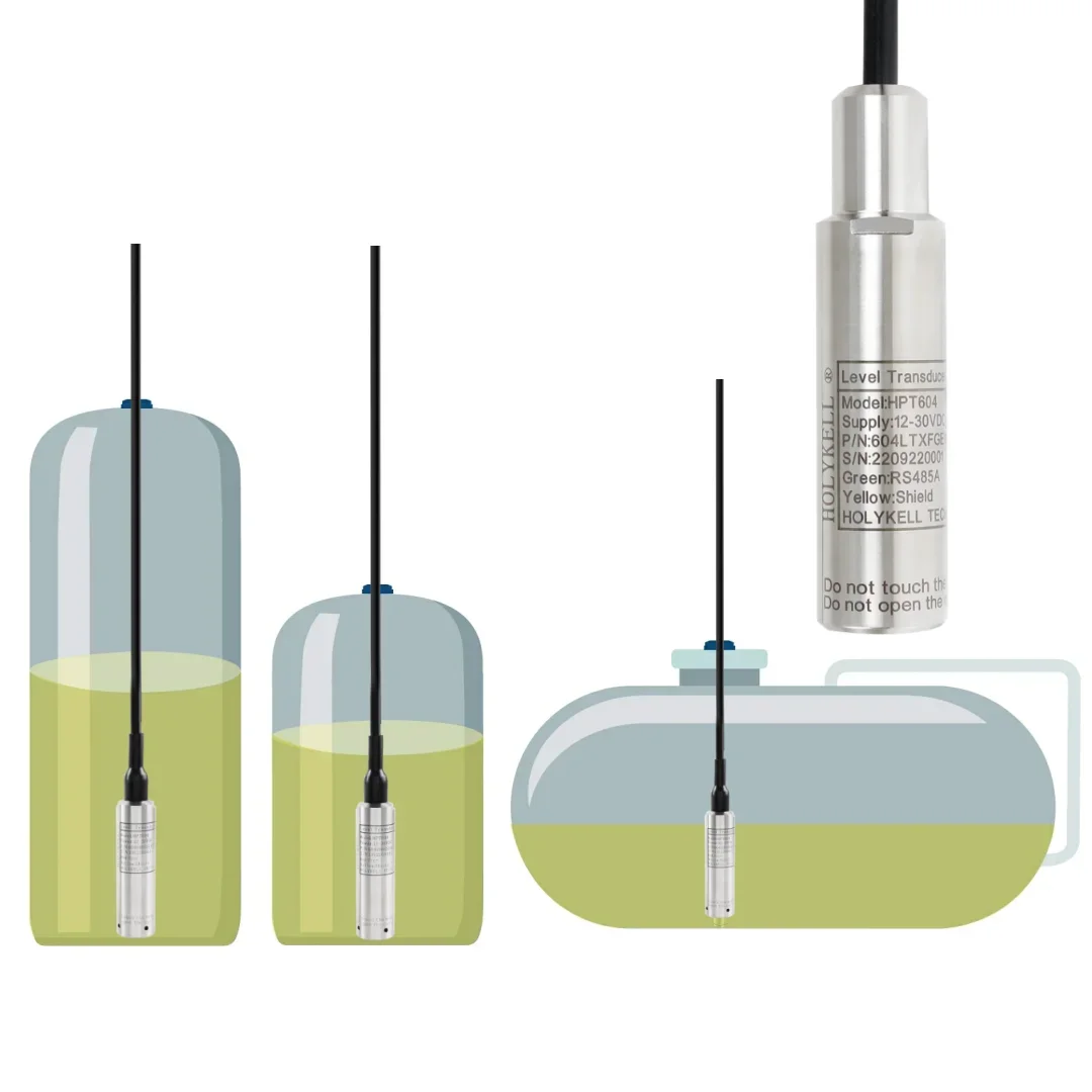 4 20ma Digital Analog Diesel Fuel Tank Electric Submersible Level Pressure Sensor