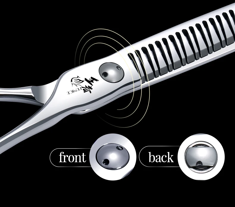 Fenice 7/7,5 Zoll VG10 Stahl 3D Farbverlauf Traceless Hundepflege Natürliche gebogene Chunker-Schere Lagerschrauben Haustierschere 70 % – Detail 9