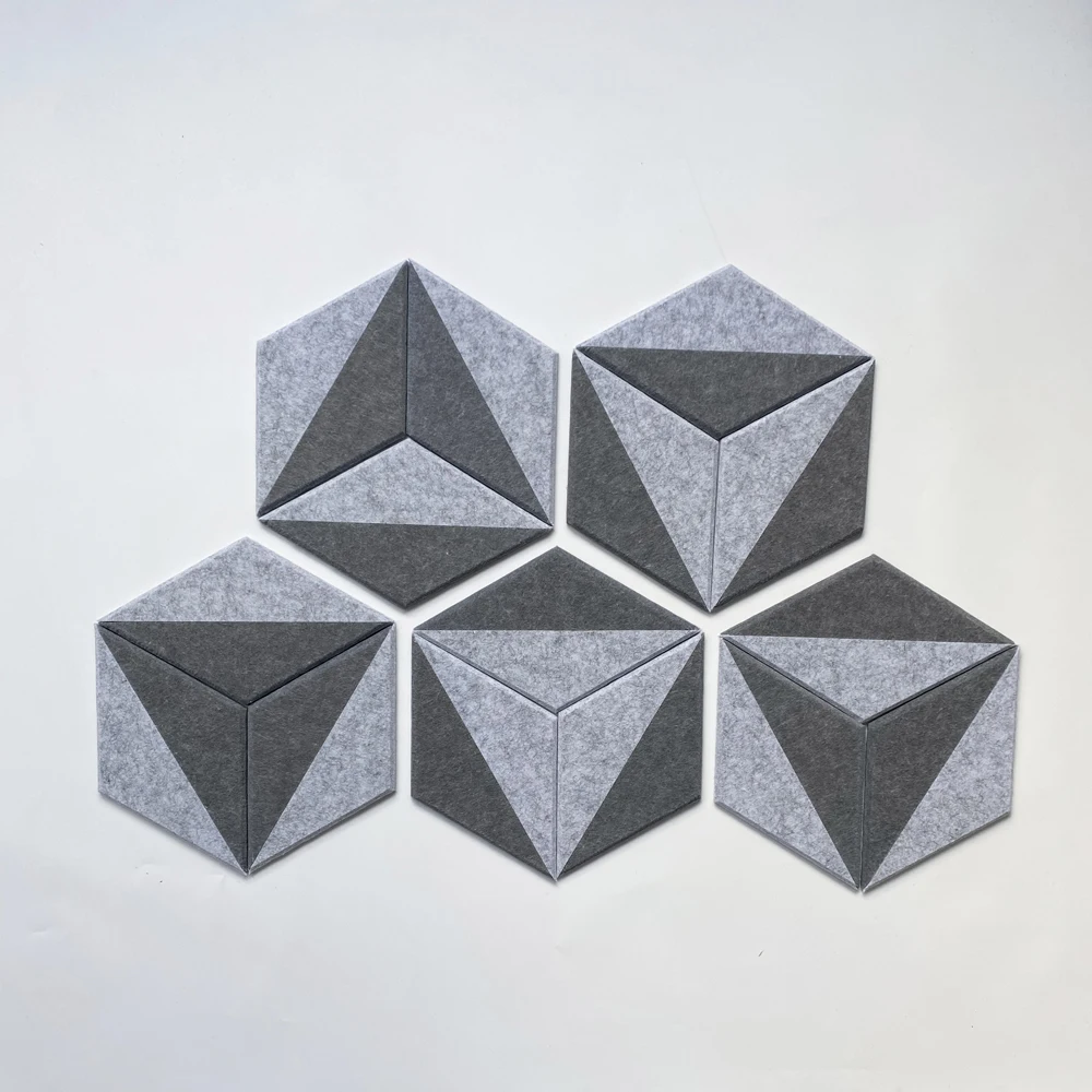 Rhombus Felt Wall Sticker Bedroom Living Room Entrance Wall Decoration DIY Wall Cover Ugly Sound Insulation Anti-collision