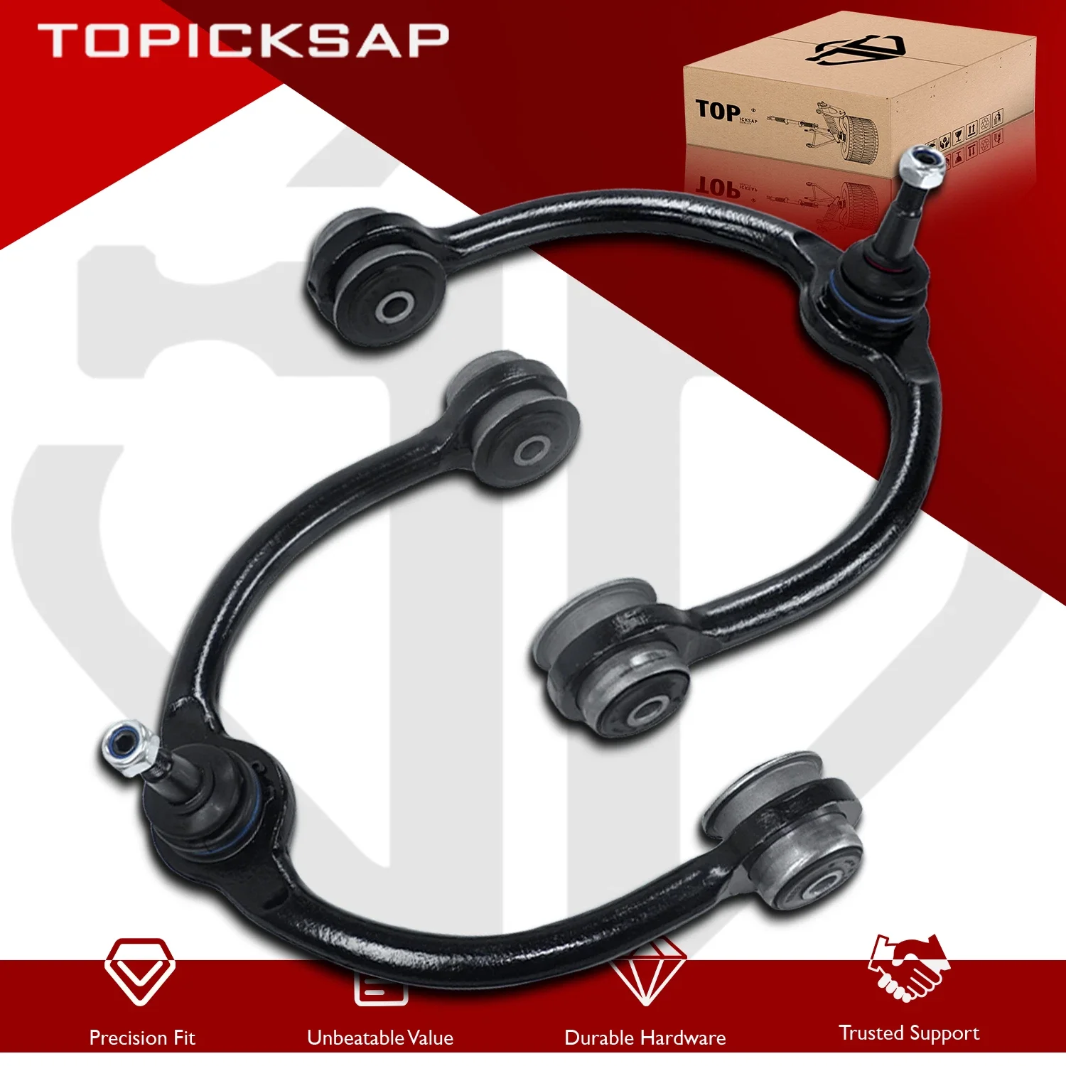 TOPICKSAP 2Pcs Front Upper Control Arm w/Ball Joint Assembly Kit for Jeep Commander 2006-2010 Grand Cherokee 2005-2009 2010