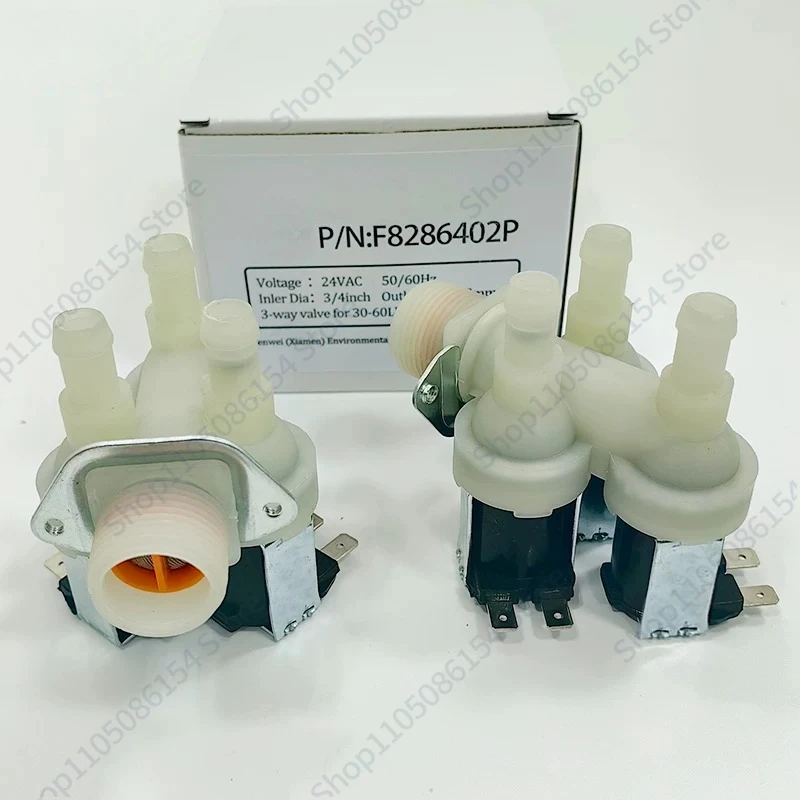 

AC220V AC24V подходит для впускного клапана для воды F8286402 с одним входом и тремя выходами, углового (90-градусного) клапана подачи воды.