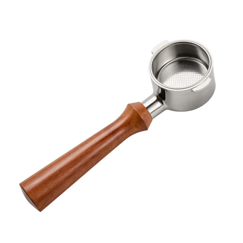 

Delong coffee machine modification accessories bottomless handle, solid wood handle coffee funnel, stainless steel filter handle