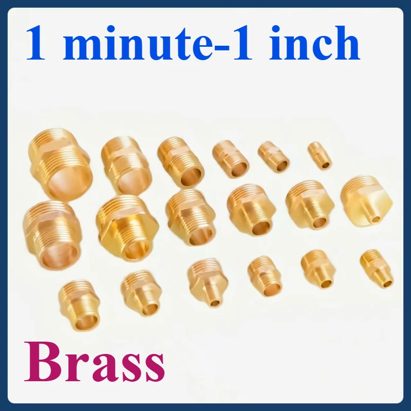 

1/8 1/4 3/8 1/2 3/4 1-Inch Outer Tooth Adapter Reducer Diameter Double Outer Wire Joint Brass Material Is Sturdy And Durable