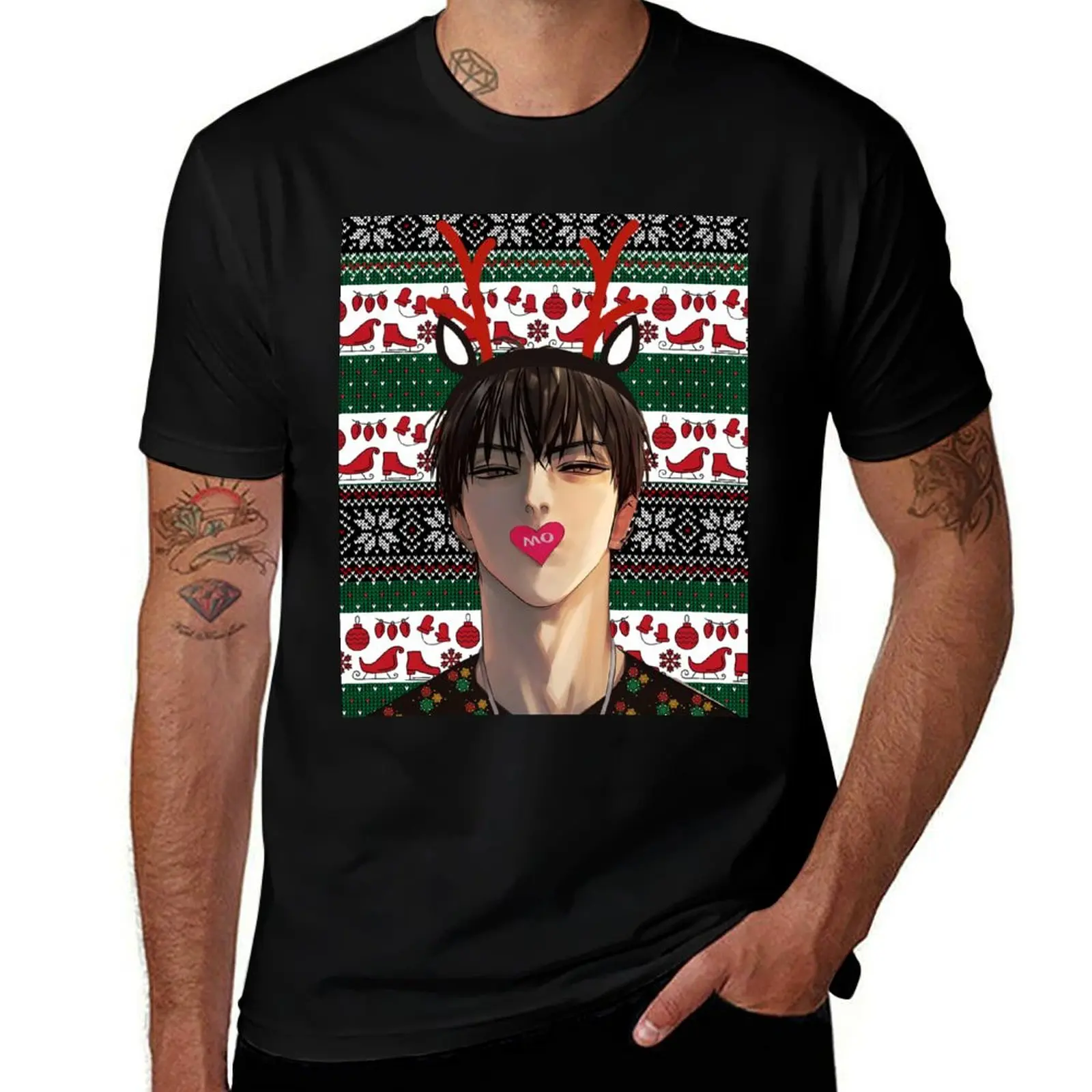 

19 days he tian christmas ugly sweater T-Shirt man t shirt cotton cotton t shirts man 100% cotton t shirts high quality T-Shirt