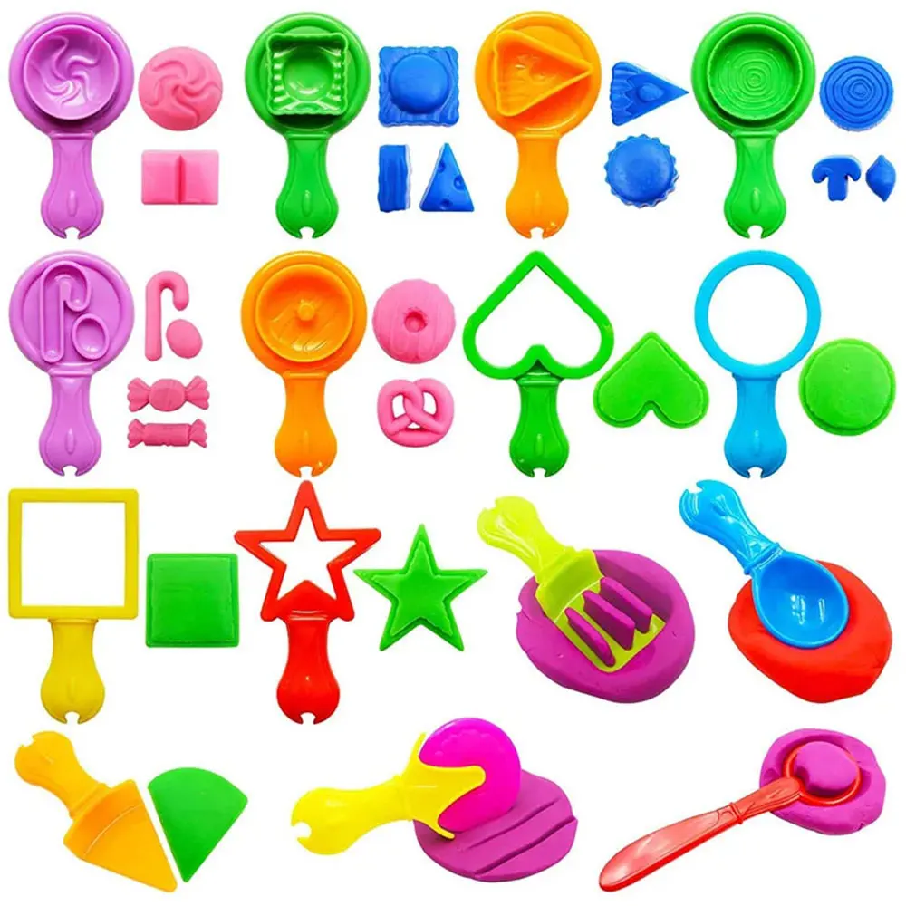 DIY Plasticine Mold Modeling Clay Accessories Play Dough Tool Kit Plastic Set Knife Mold Kids Educational Toys