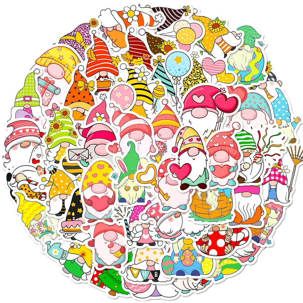 10/30/50pcs Cute Cartoon Dwarf Anime Stickers Kawaii Aesthetic Decals Notebook Laptop Guitar Phone Waterproof Sticker Kids Toys