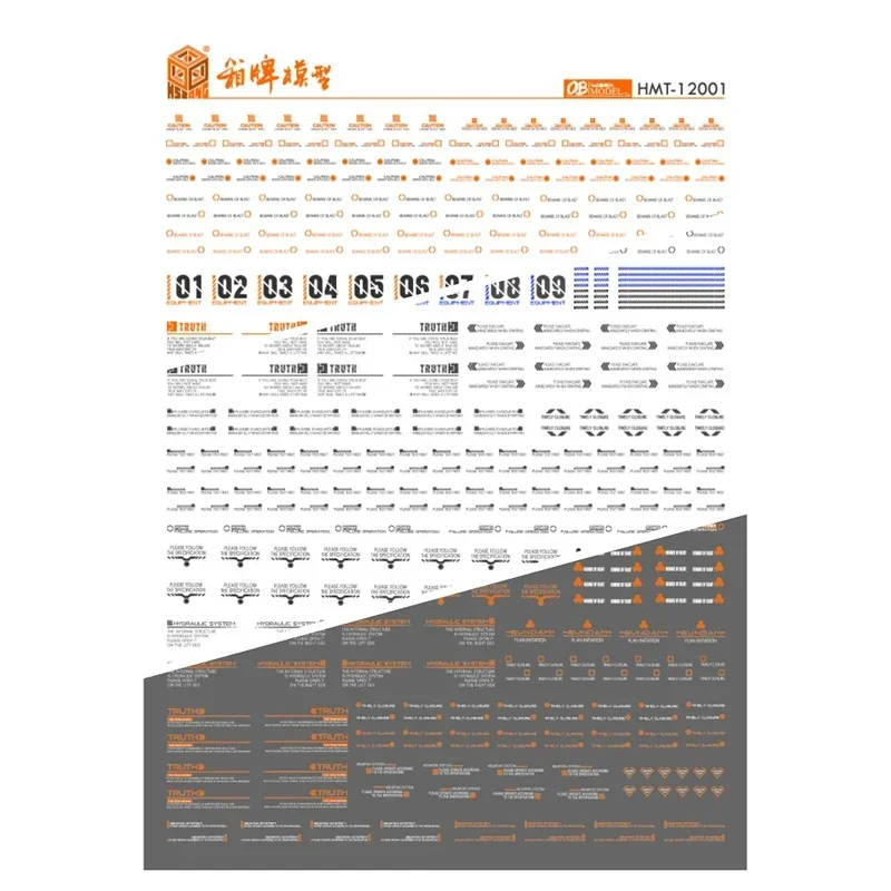 HSIANG Model Tool HMT-12001~12004 Universal Model Decals for Military Model Building Tools Hobby DIY Water Stickers