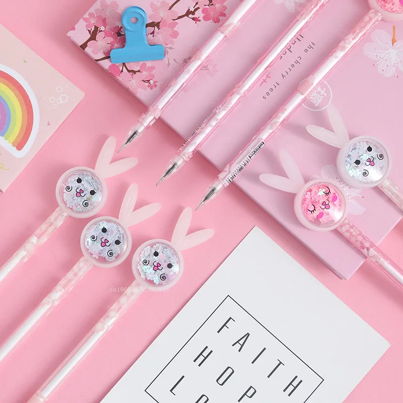 1 Pcs Kawaii Cute Animal Cartoon Ballpoint Pens School Office Supply Stationery 0.38mm Gel Pens for Student Kids Class