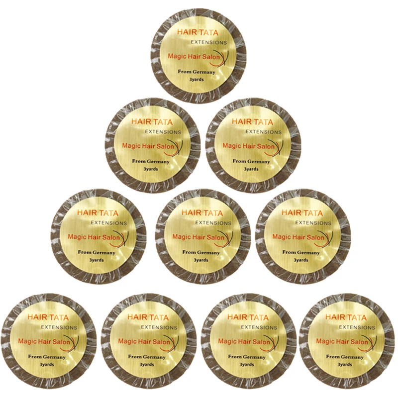 

1/5/10PCS yards width 0.8cm/1.0cm TATA hair extension tape Double side adhesive tape hair extension support tape for tape hair