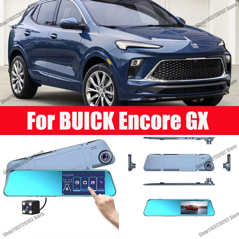 

For BUICK Encore GX Camera Car Touch Screen Video Recorder Rearview mirror Dash Cam Front and Rear Camera Mirror DVR