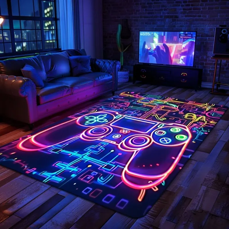 

3D Anime Game Controller Carpet for Living Room Children Room Bedroom Decor Rug Large Area Hotel Esports Room Non-slip Floor Mat