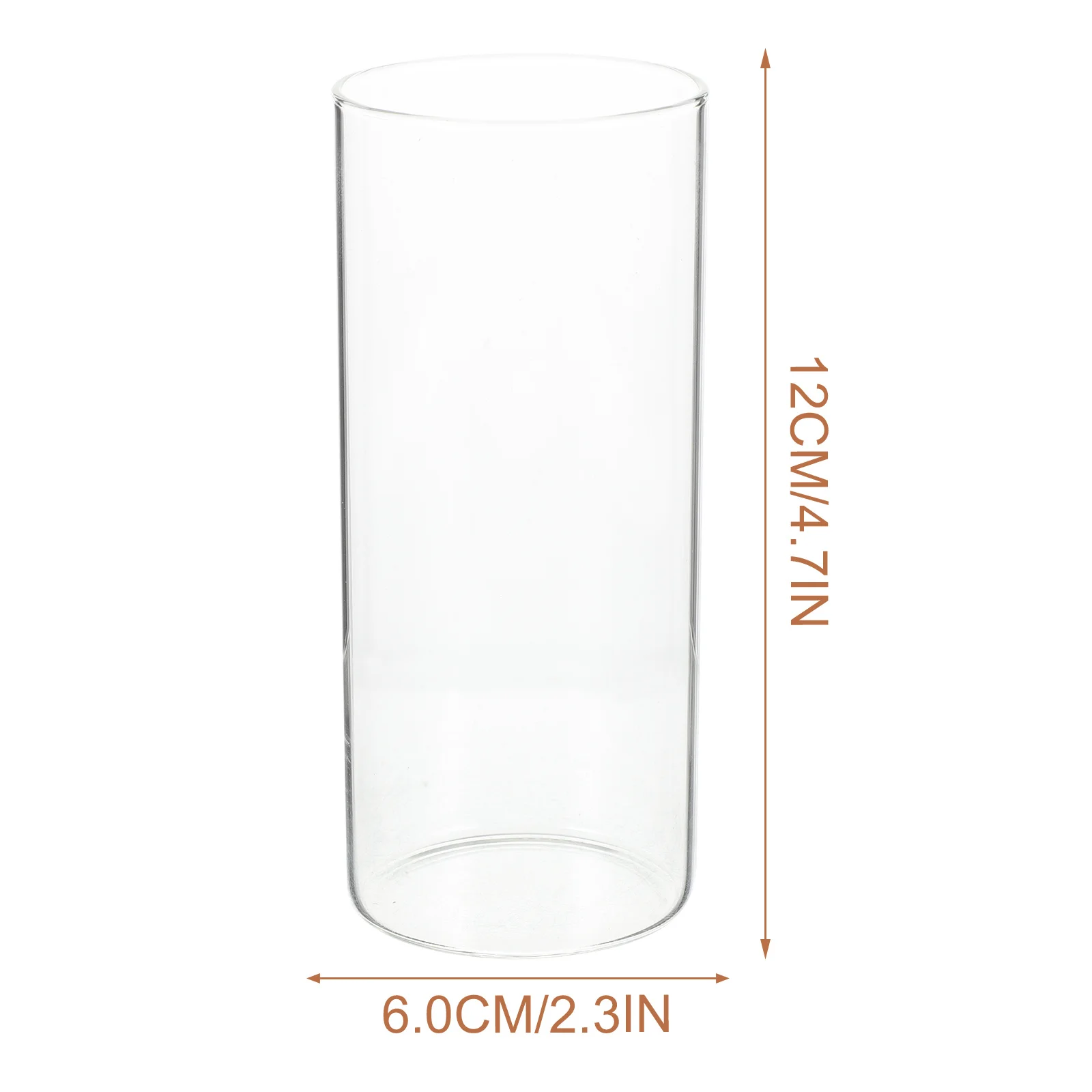

6Pcs Transparent Cylinder Glass Vases Hydroponic Flower Vase Floating Holders Clear Vase for Living Room Office Decor