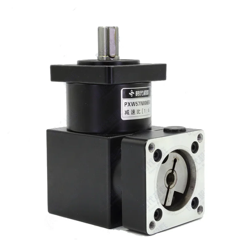 

90 Degree Right Angle 57 mm Planetary Reducer for Nema23 Stepper or Brushless DC motor Speed Ratio 4: 1 5:1 6: 1 10:1