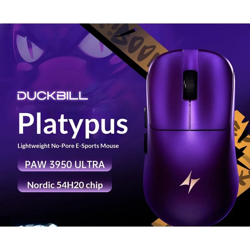NEW ATK Duckbill Ultra PAW3950 Ultra Wireless Mouse 8KHz Nordic Receiver Lightweight Dual-Mode Esports