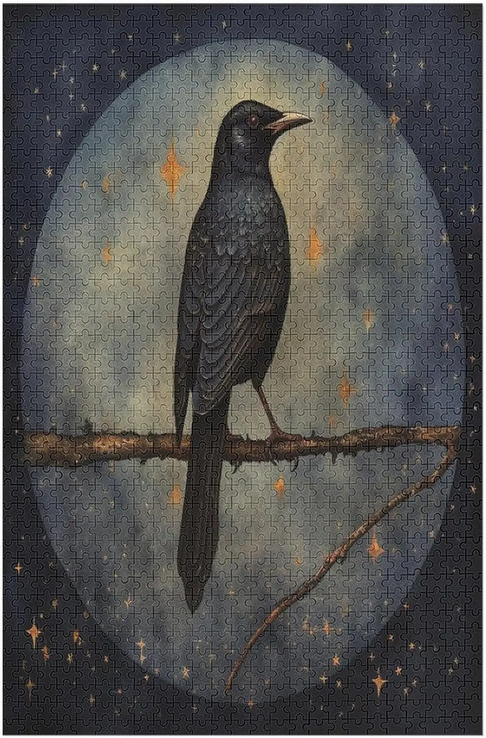 

The Crow Under The Moon 300/500/1000Pcs Wooden Jigsaw Puzzle for Gameroom Bedroom Livingroom Party Decor Family Fun Activity