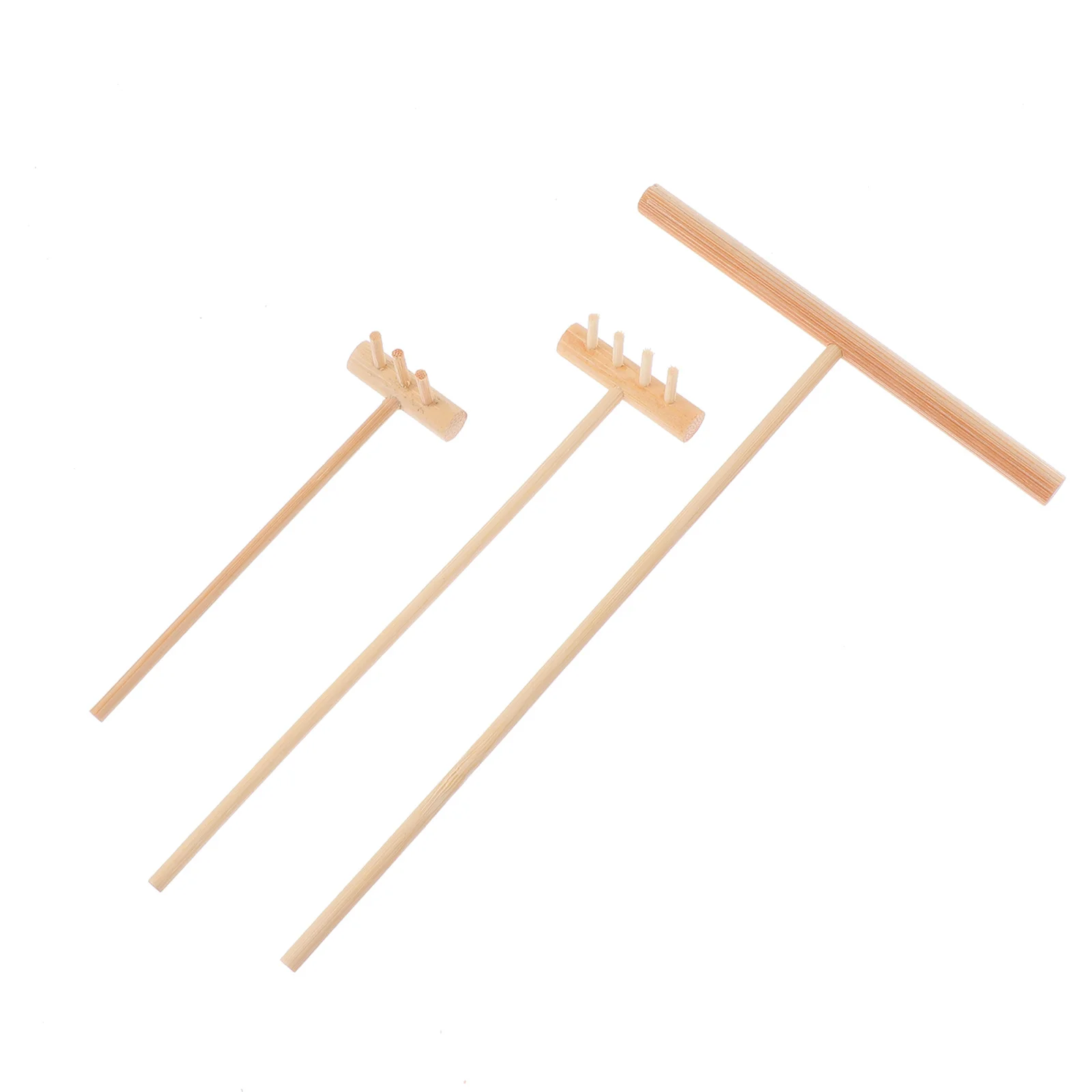 3 pçs mini ancinhos de jardim para zen jardim ferramentas de alisamento de areia desktop acessórios decoração sandbox ancinho