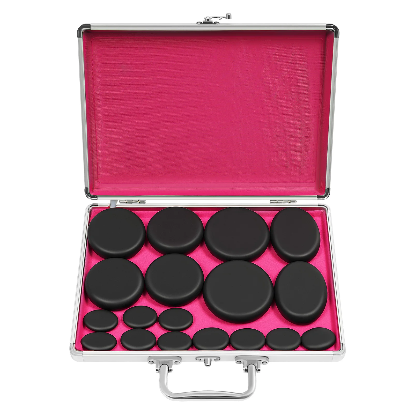 

16 Pcs Portable Hot Massage Stone Volcanic Stones Kit Rock SPA Oiled Health and Fitness Basalt Lava Hot Stone Massage Kit