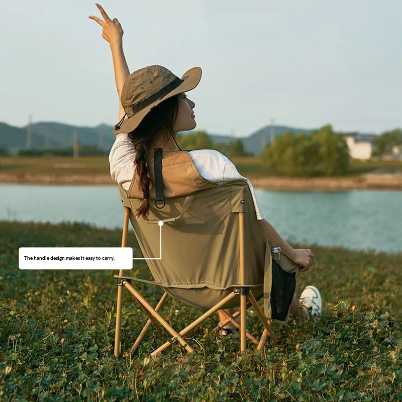 

Портативное складное кресло-луна для кемпинга с откидной спинкой, легкое складное режиссерское кресло для пикника, пляжа, путешествий