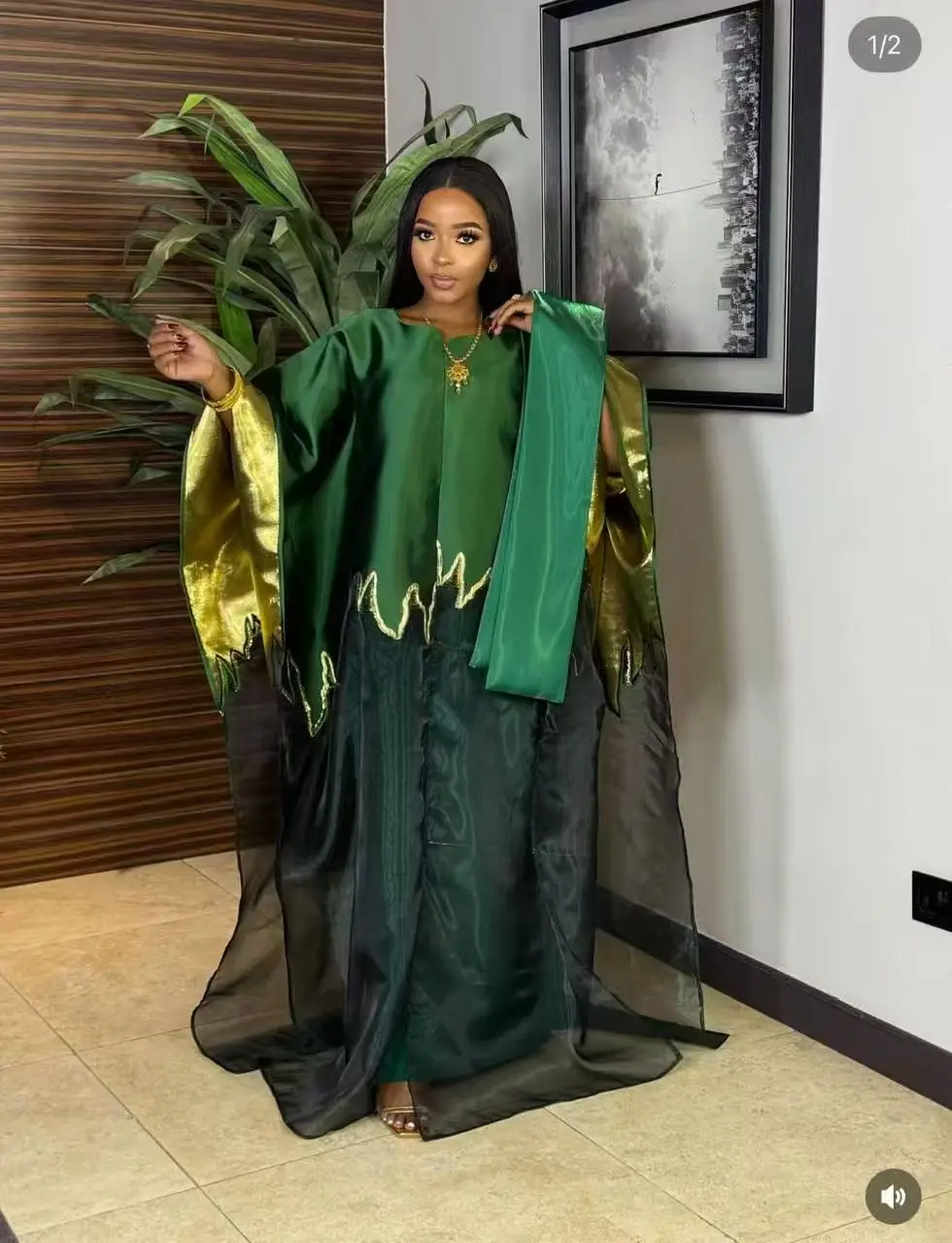 

Luxurious african dress Pair with lace underwear Evening dresses Two-piece dress Party dresses