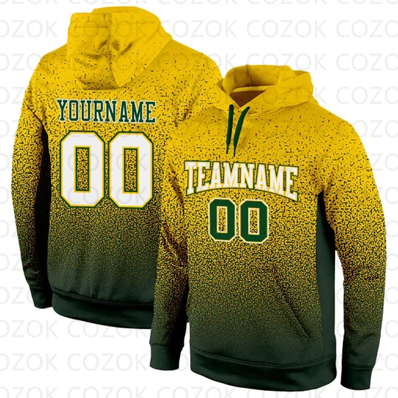 Customized Hoodies Yellow Dot Colour Jersey 3D Printed  Unisex Pullovers Hoodie Casual Sweatshirts