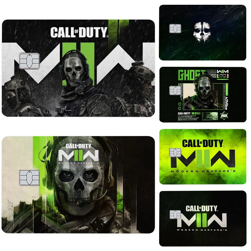 

1PC Game C-Call of D-Duty Card Stickers 4pcs PVC Card Skin Stickers for Bank Card Bus Metro Card Case Decorate Gift