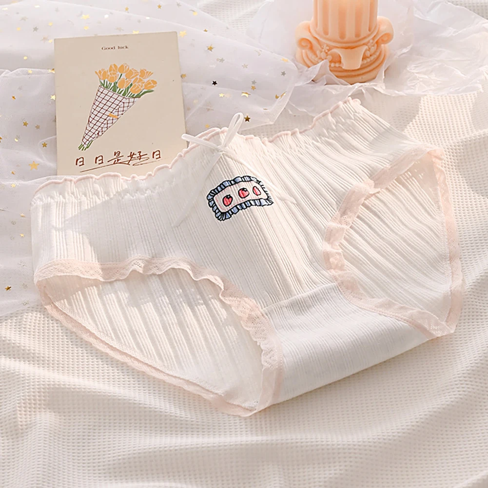 

Double-Layer Underwear Ladies Underwear Cotton Fabric Low Waist Design New Condition Seasonal Wear Casual Wear