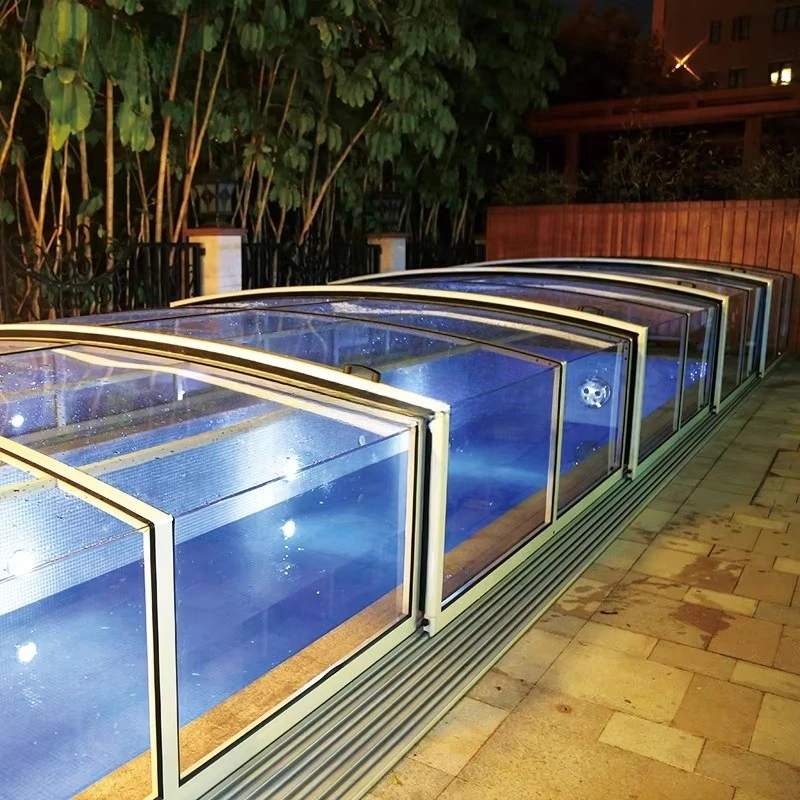 Any Size Custom Folding Retractable Pool Cover Aluminum Pool Accessories For Home Hotel Resort Outdoor Swimming Pool