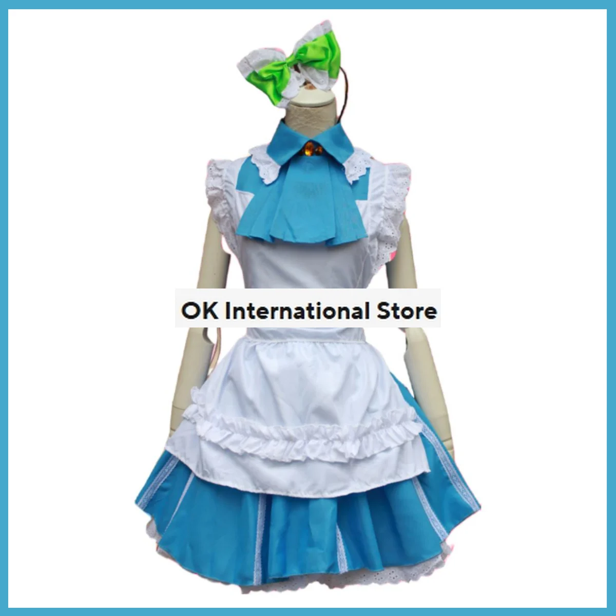 Disfraz de Anime LoveLive para mujer, traje de Cosplay de Kotori Minami, vestido de atuendo de sirvienta azul, traje de Carnaval Kawaii Sexy