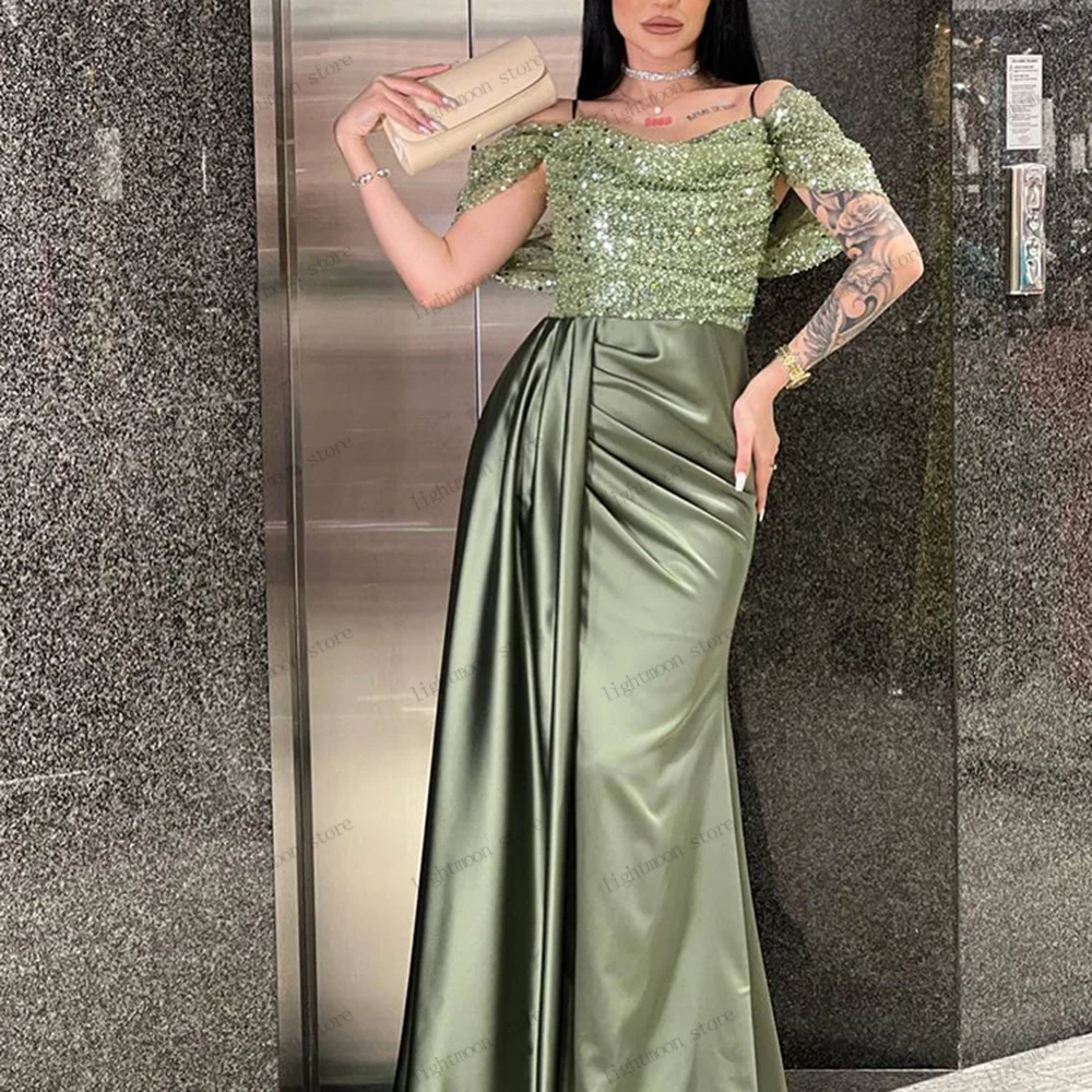 

Sexy Evening Dresses Gorgeous Prom Dress Sequin Appliques Off The Shoulder Robes Gorgeous Elegant Vestidos De Gala Customized