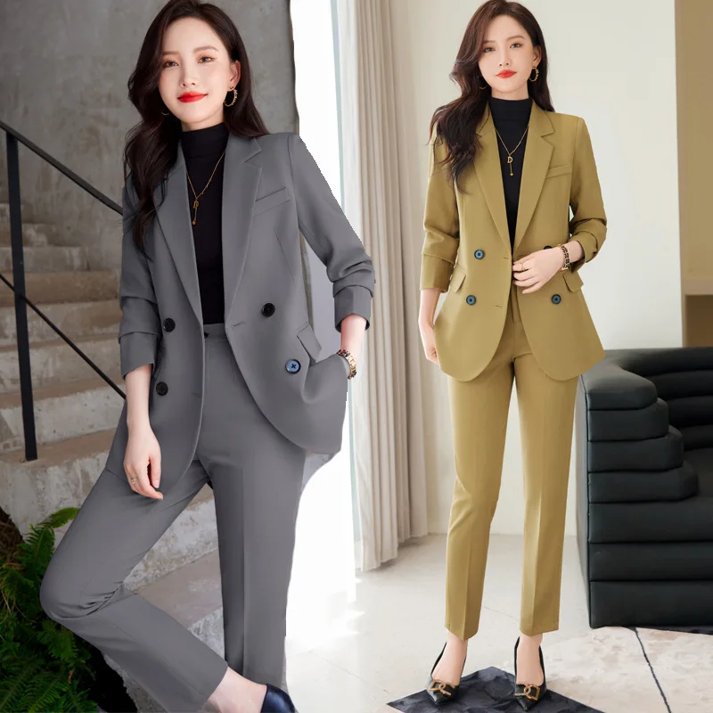 

Gray Suit Jacket Women's Autumn 2023 New Casual Work Clothes Formal Wear High-Grade Business Wear Suit Suit