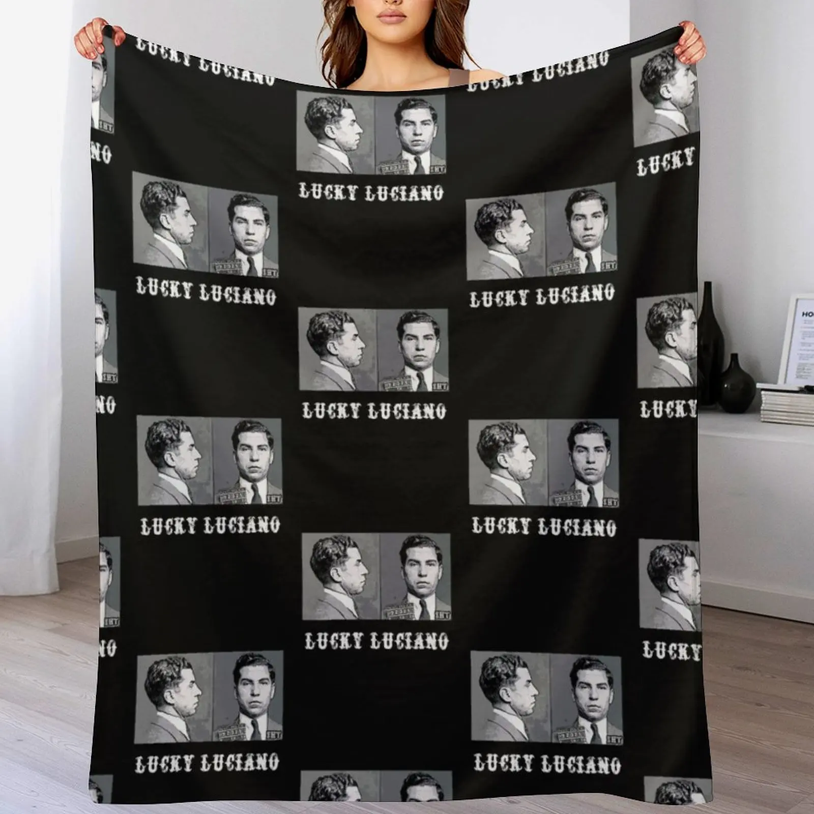 

Lucky Luciano Throw Blanket Sleeping Bag decorative Multi-Purpose Luxury Blankets